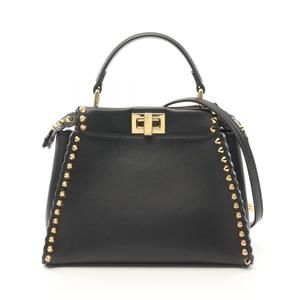 Fendi Peekaboo Handbag Leather Black